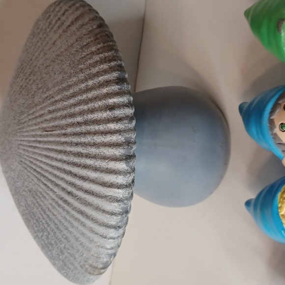 Ceramic Gnome Figurines Set of Four with Garden Mushroom Hand Painted - Picture 10 of 14